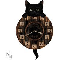 Kitten Tickin Cat Pendulum Wall Clock - H32cm