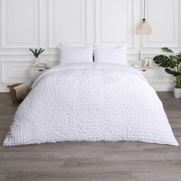 Geo Seersucker Duvet Set - White / Double - thumbnail 1