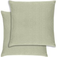 Pair of Matrix Textured Cushion Covers - 43x43cm - Cases Only - Green - image 1