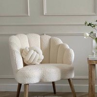 Cream Boucle Knot Cushion - Cream - image 1