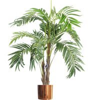 Premium Artificial palm tree with pot with Copper Metal Planter - Green Copper