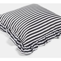 OHS Striped Frill Cushion Covers - Monochrome / Machine washable at 30°C. Tumble dry friendly. Do not bleach or iron.