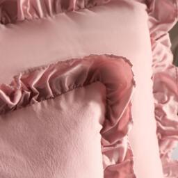 Pack Of Linen Frill Cushion Covers - Blush Pink / 2 - thumbnail 3