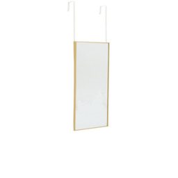 Rectangular Over-Door Mirror with Adhesive Wall Hooks and Stickers - White / 4.2kg - thumbnail 3