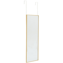 Rectangular Over-Door Mirror with Adhesive Wall Hooks and Stickers - White / 4.2kg - thumbnail 2