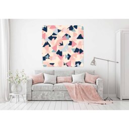 'Pastel Geometric' Print on Canvas - Pink / 101cm - thumbnail 2