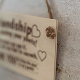 Wooden Friendship Plaque Sign - Light Brown - thumbnail 3
