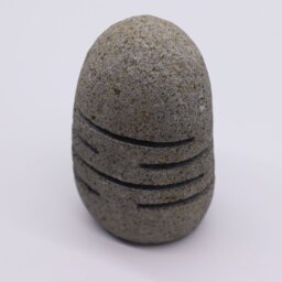 Natural Riverstone Candle Holder Handcrafted Indonesian Stone Decor - Light Brown - thumbnail 3
