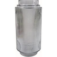 Clear Ridged Glass Vase - Clear
