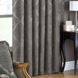 Winchester Jacquard Room Darkening Pencil Pleat Curtain Pair - Mocha - thumbnail 3