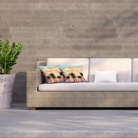 Palm Trees At Sunset Outdoor Cushion - Orange / 60cm - image 1