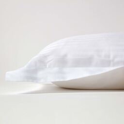 330 Thread Count Egyptian Cotton Oxford Pillowcase - White - thumbnail 3