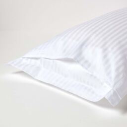 330 Thread Count Egyptian Cotton Oxford Pillowcase - White - thumbnail 4