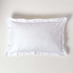 330 Thread Count Egyptian Cotton Oxford Pillowcase - White - thumbnail 2