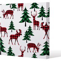 Buffalo Plaid Woodland Gallery Canvas - Red / 114cm - image 1