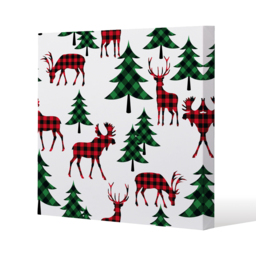 Buffalo Plaid Woodland Gallery Canvas - Red / 114cm - thumbnail 2