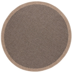 Nature Collection Checkered Circle Outdoor Rug - Dark Grey - thumbnail 2