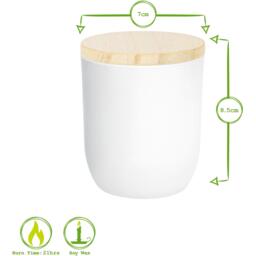 White Soy Wax Scented Candle - 130g - Coconut  Lime - White - thumbnail 2