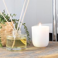White Soy Wax Scented Candle - 130g - Coconut  Lime - White