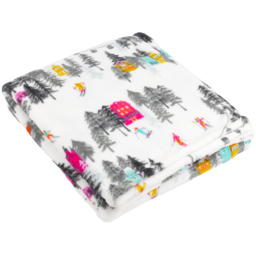 Aspen Printed Fleece Throw - Snow - thumbnail 4