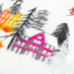 Aspen Printed Fleece Throw - Snow - thumbnail 2