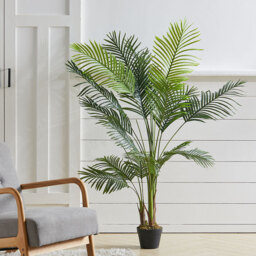 Livingandhome Artificial Bamboo Palm Tree - Green / 110cm - thumbnail 2