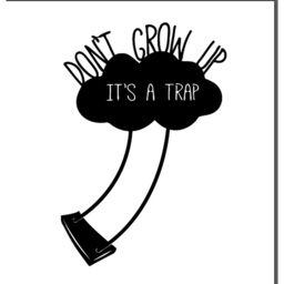 Don't Grow Up  Wall Art Metal Decorative Object - Black - Black - thumbnail 3