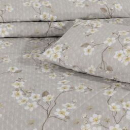 Cherry Blossom Bedspread Set - Natural / Single - thumbnail 3