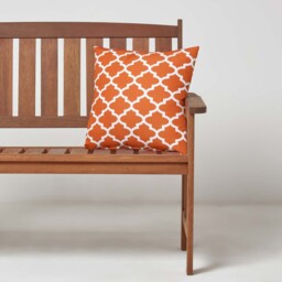 Orange Geometric Outdoor Cushion 45 x 45 cm, Set of 2 - Orange - thumbnail 3