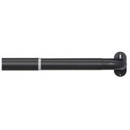 25-28mm Room Darkening Extendable Curtain Pole - Black - Black / 170cm - thumbnail 4