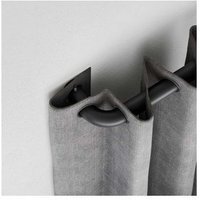 25-28mm Room Darkening Extendable Curtain Pole - Black - Black / 170cm