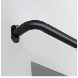 25-28mm Room Darkening Extendable Curtain Pole - Black - Black / 170cm - thumbnail 2