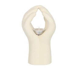 Praying Hands Tealight Holder For Tranquil Spaces - Cream - thumbnail 4