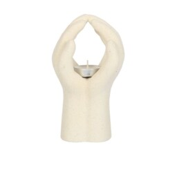 Praying Hands Tealight Holder For Tranquil Spaces - Cream - thumbnail 2