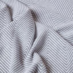 Cotton Halden Chevron Throw - Grey / 255cm - thumbnail 3