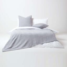 Cotton Halden Chevron Throw - Grey / 255cm - thumbnail 2