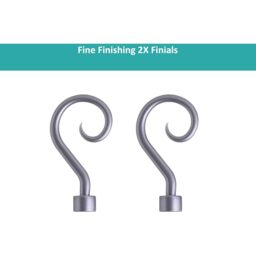 16-19 mm Extendable Metal Curtain Pole Rods Voile Easy Fitting - Satin Steel / 120 - 210 cm - thumbnail 5