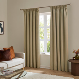 Ultimate Velvet Room Darkening Pencil Pleat Curtain Pair - Mocha / 117cm / 183cm - thumbnail 2