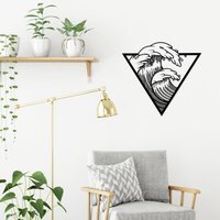 Sea Theme  Wall Art Metal Decorative Object - Black - Black - image 1