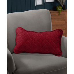 Premium Rich Cotton Velvet Luxury Cushion - Red - thumbnail 2