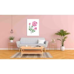 'Beautiful Pink Roses' Graphic Art on Canvas - Pink / 51cm / 77cm - thumbnail 2