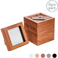"4x4"" 3D Box Photo Frame Pack of 5 - Brown" - thumbnail 1