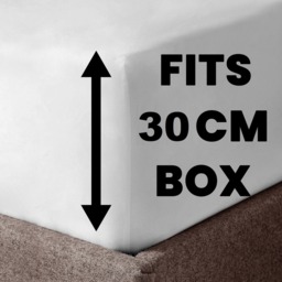 Luxury T200 Cotton Deep Box Fitted Sheet - White / Superking - thumbnail 2
