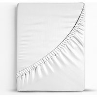 Luxury T200 Cotton Deep Box Fitted Sheet - White / Superking - thumbnail 1