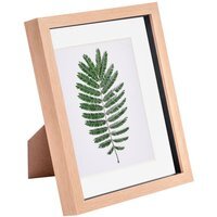 "3D Box Photo Frame - 8x10"" with 5 x 7"" Mount - Light Wood" - thumbnail 1