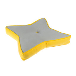 Star Floor Cushion - Grey/Yellow - thumbnail 3