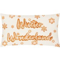 Gretel Winter Wonderland Embroidered Cushion - Cloud Dust / Polyester
