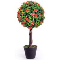 Best Artificial 2ft - 60cm Lily Ball Tree - Red - image 1