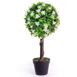 Best Artificial 2ft - 60cm Lily Ball Tree - Red - thumbnail 2