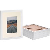 "Photo Frames with 4x6"" Mount - 8x10"" - White - Pack of 5 - Ivory" - thumbnail 1